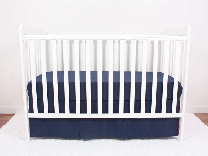 CaSaJa 3-Pack Fitted Crib Sheets Set for Baby Boys, Extra Soft Breathable 9" Deep Mattress Sheet for Standard Toddler Bed 28x52, Cozy Washable Microfiber Nursery Sheets, 2 Navy Blue/1 Charcoal Gray - Image 2